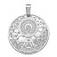 Colgante Virgen del Pilar en plata y nacar de 4 cm